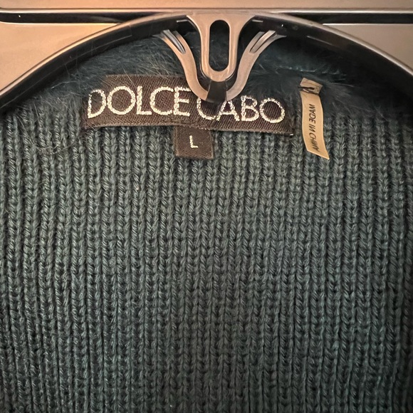 Dolce Cabo Teal Rabbit Fur Vest - Picture 3 of 6